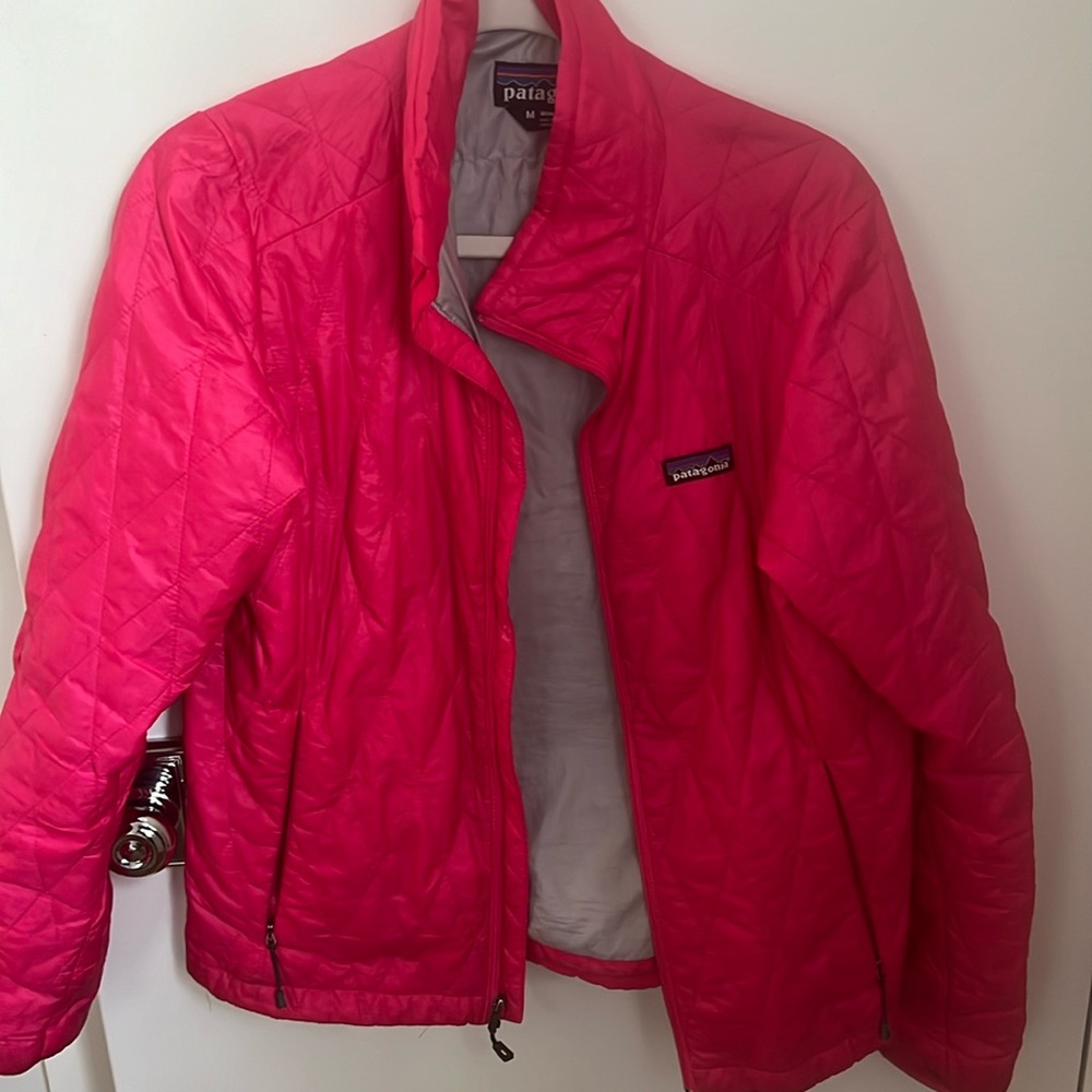 Patagonia hot pink down jacket